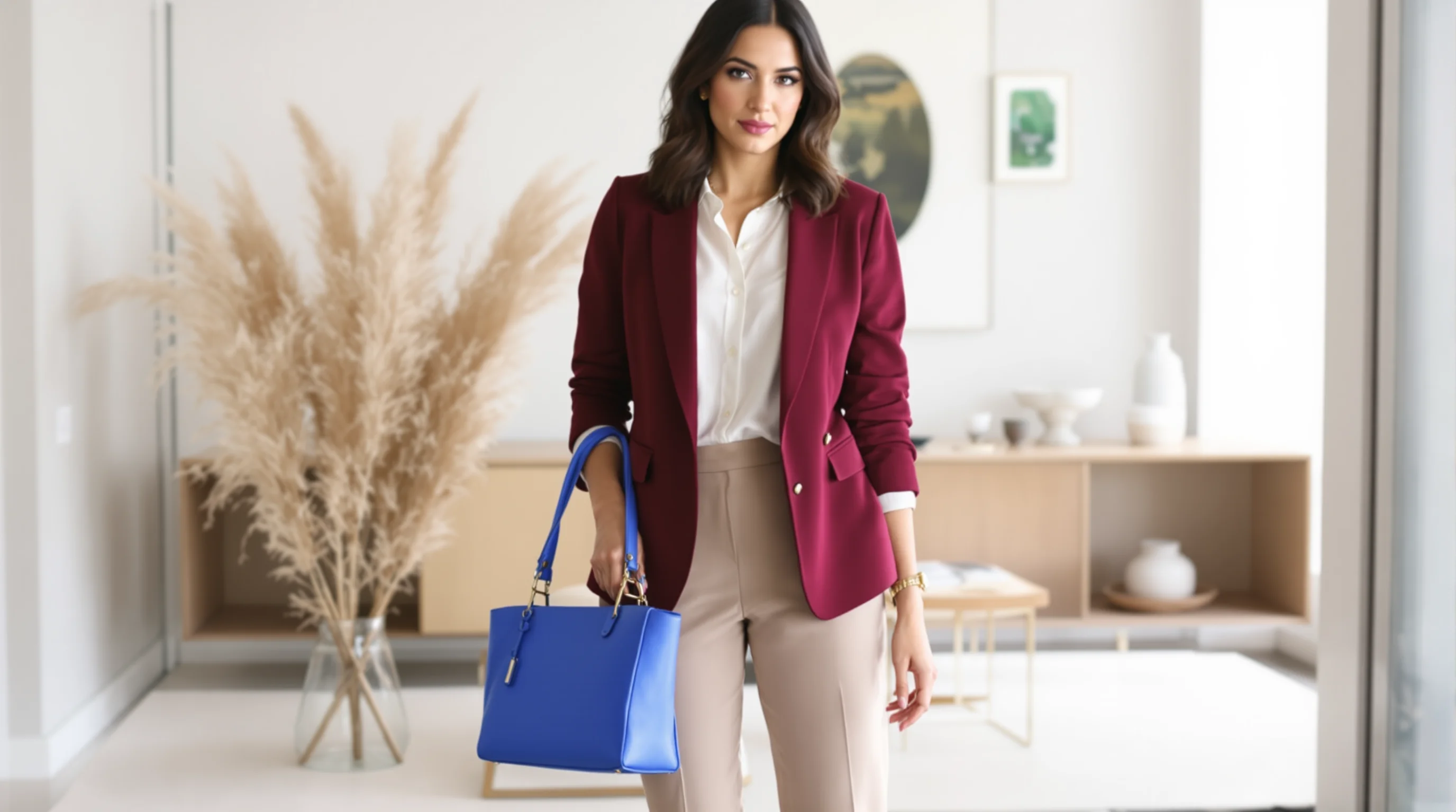 Cómo combinar color burdeos y lograr looks sofisticados mezclando neutros con tonos vibrantes