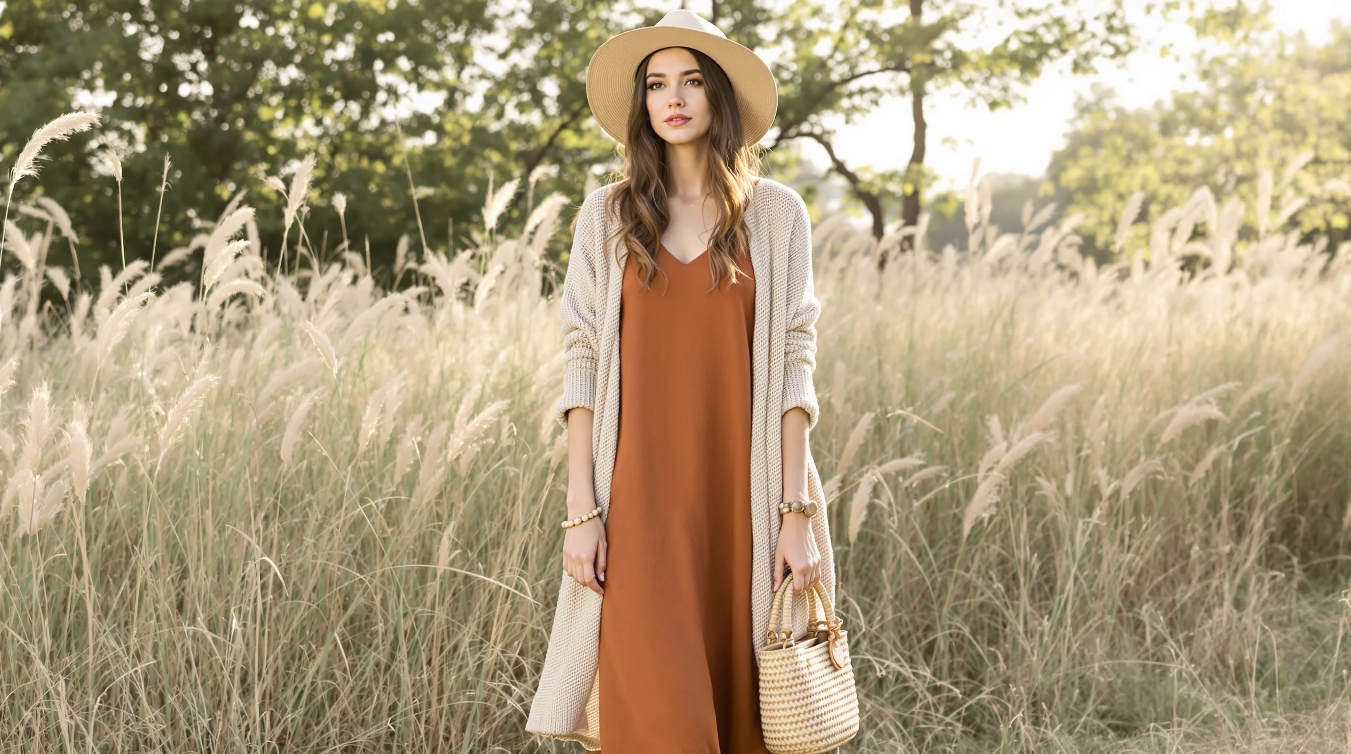 Cómo vestir el estilo boho chic combinando tejidos naturales y colores tierra para un look auténtico y libre