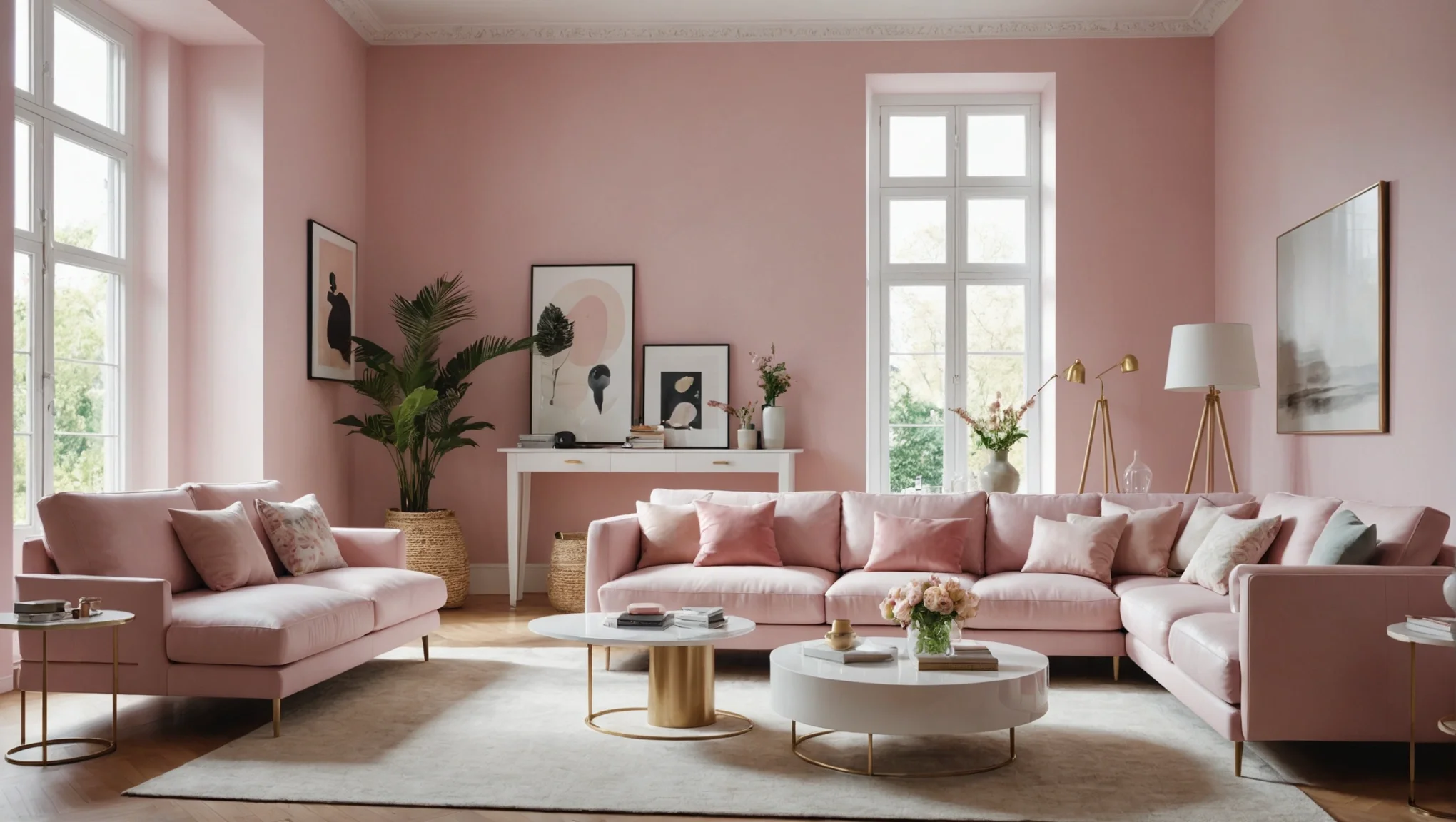 Decoración de Interiores Moderna con un Toque Femenino.