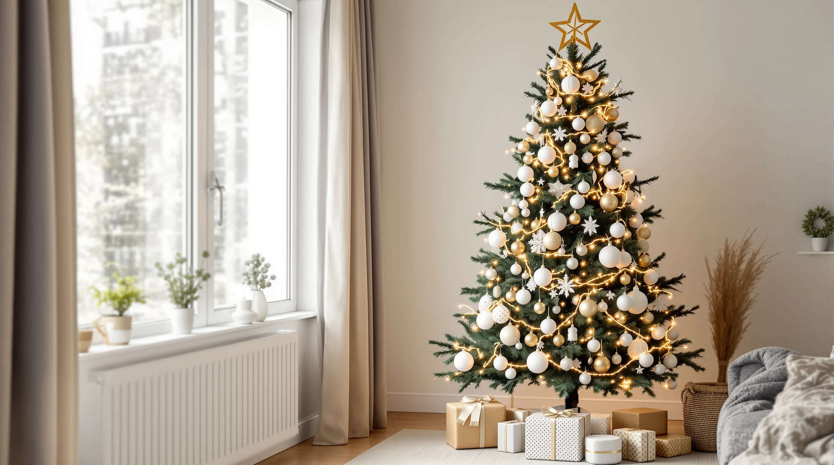 Un árbol de Navidad bonito sin sobrecargar la decoración