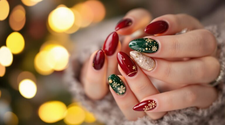 uñas navidad elegantes